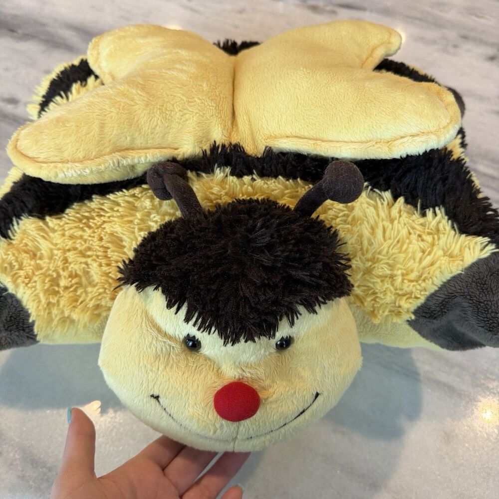 Pillow Pet Bumbly Bumble Bee 18" Plush Original Yellow Brown Retired 2010
